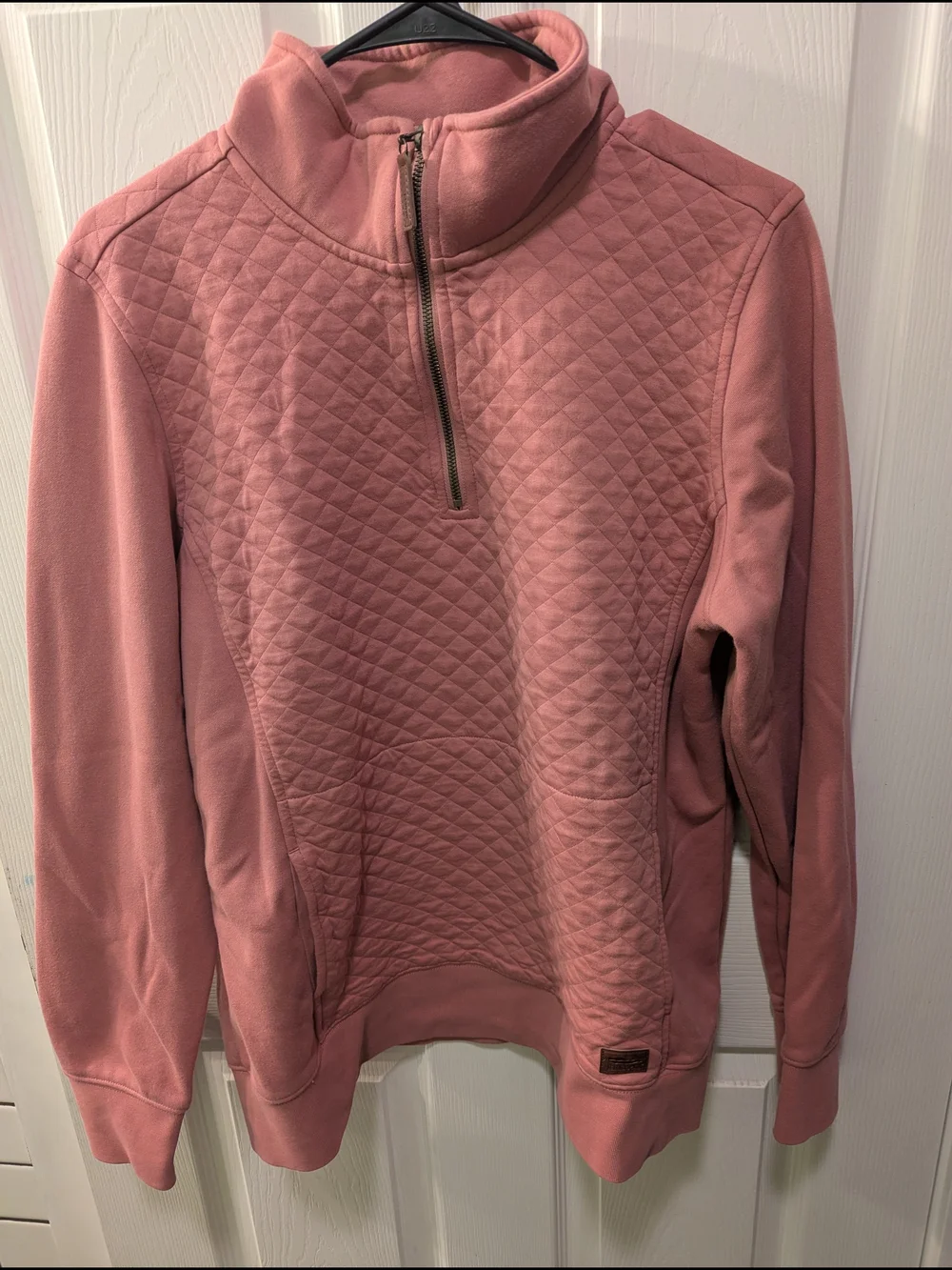 L.L.Bean Quilted Pullover Sweatshirt in Rose Pink - Picture 1 of 9